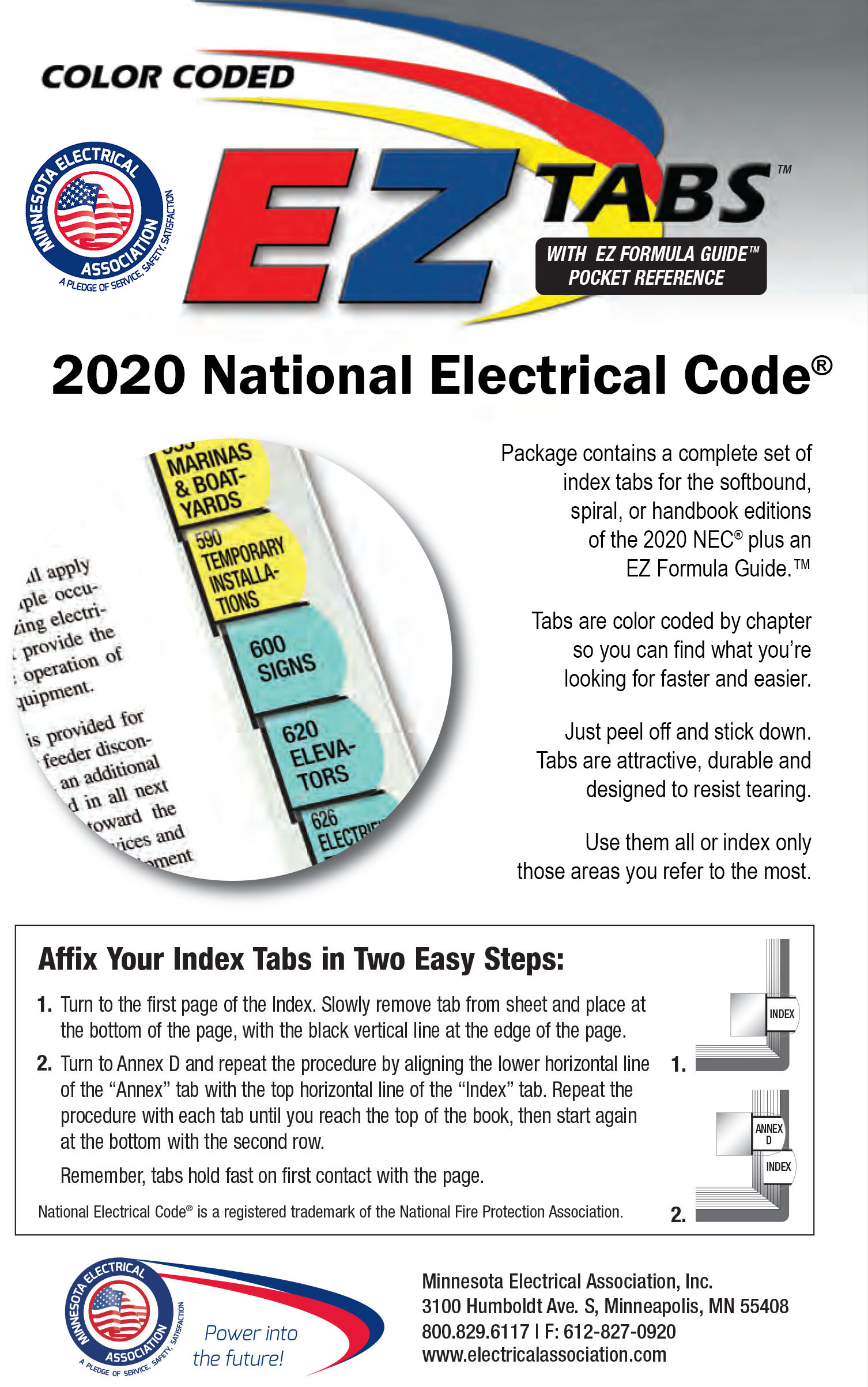 EZ Tabs for 2020 NEC Code Books